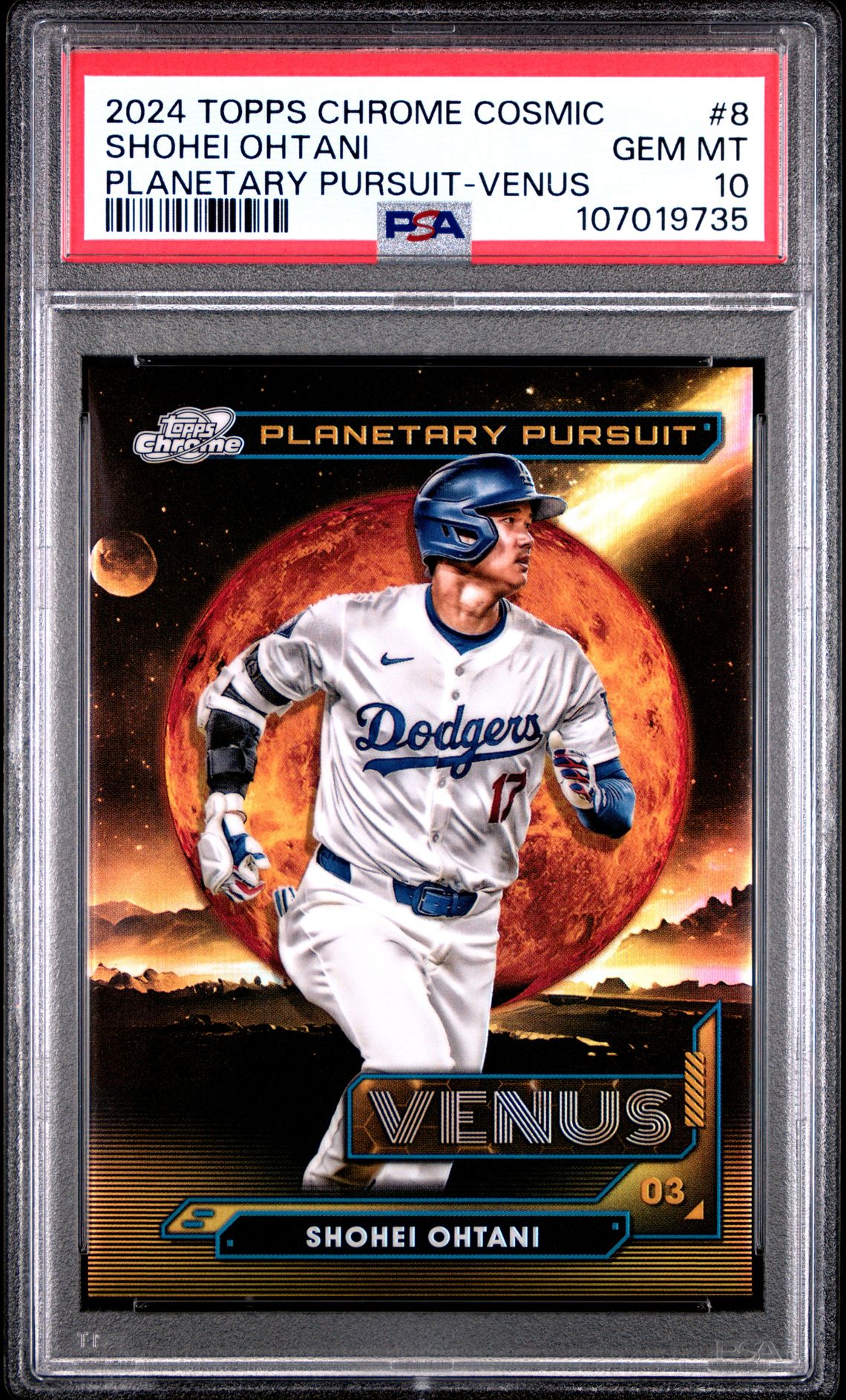 2024 Topps Chrome Cosmic Planetary Pursuit Shohei Ohtani #8 (Planetary Pursuit-Venus) Gem Mt 10 front