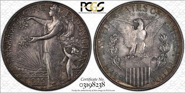1915-S 50C Panama-Pacific MS63