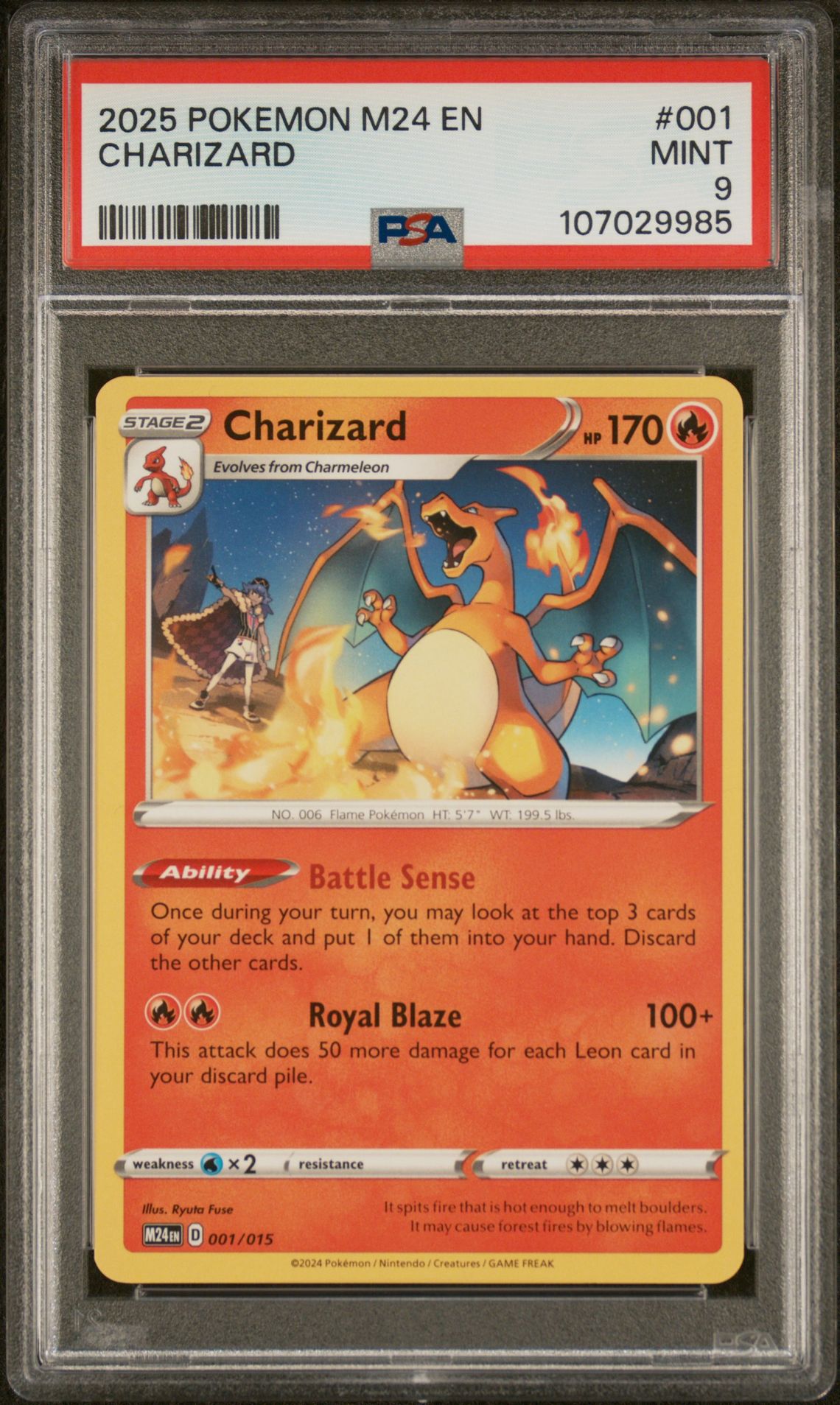 2025 Pokemon M24 En-Mcdonald's Collection Charizard #001 Mint 9 front