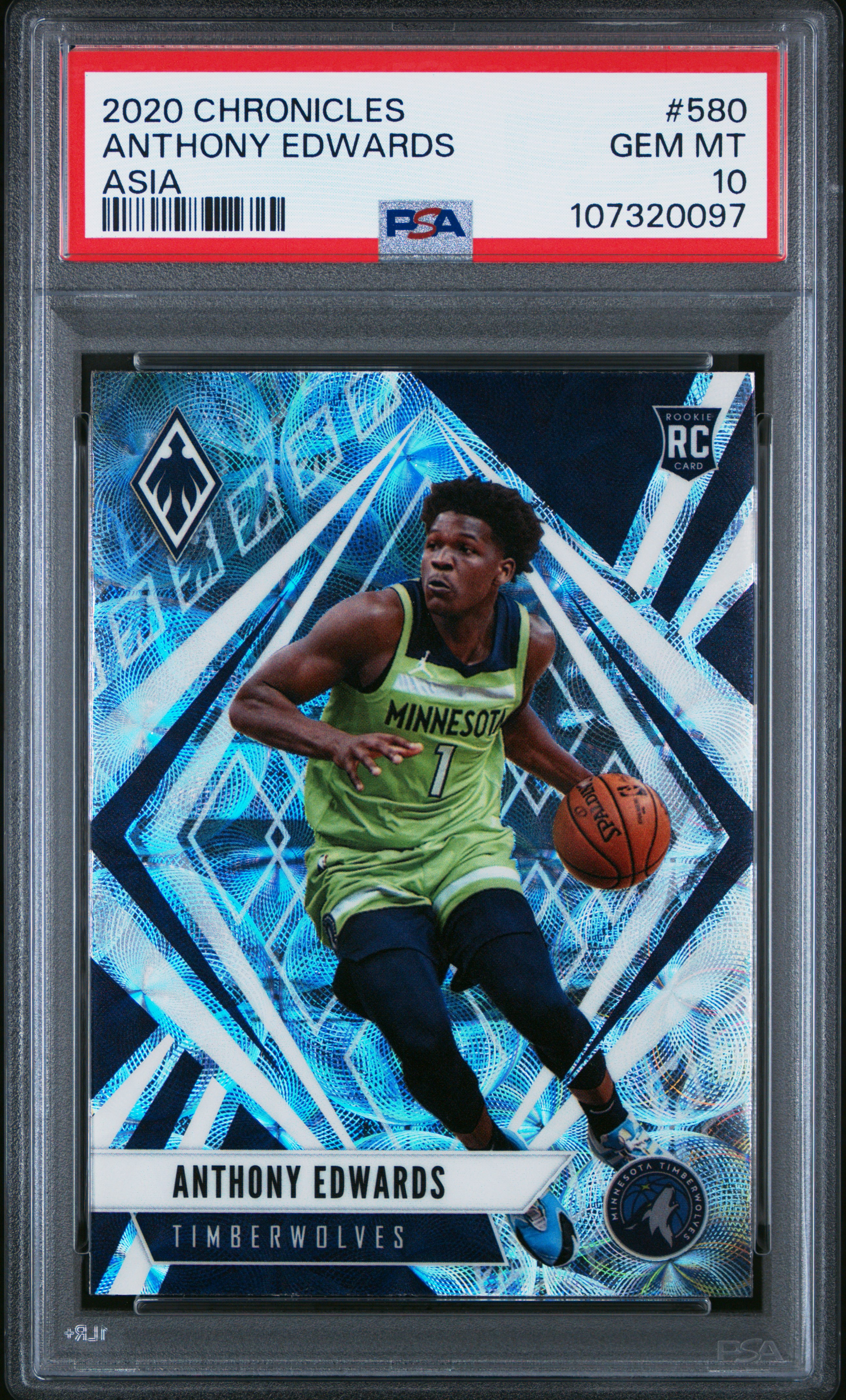 2020 Panini Chronicles Anthony Edwards #580 (Asia) Gem Mt 10 front