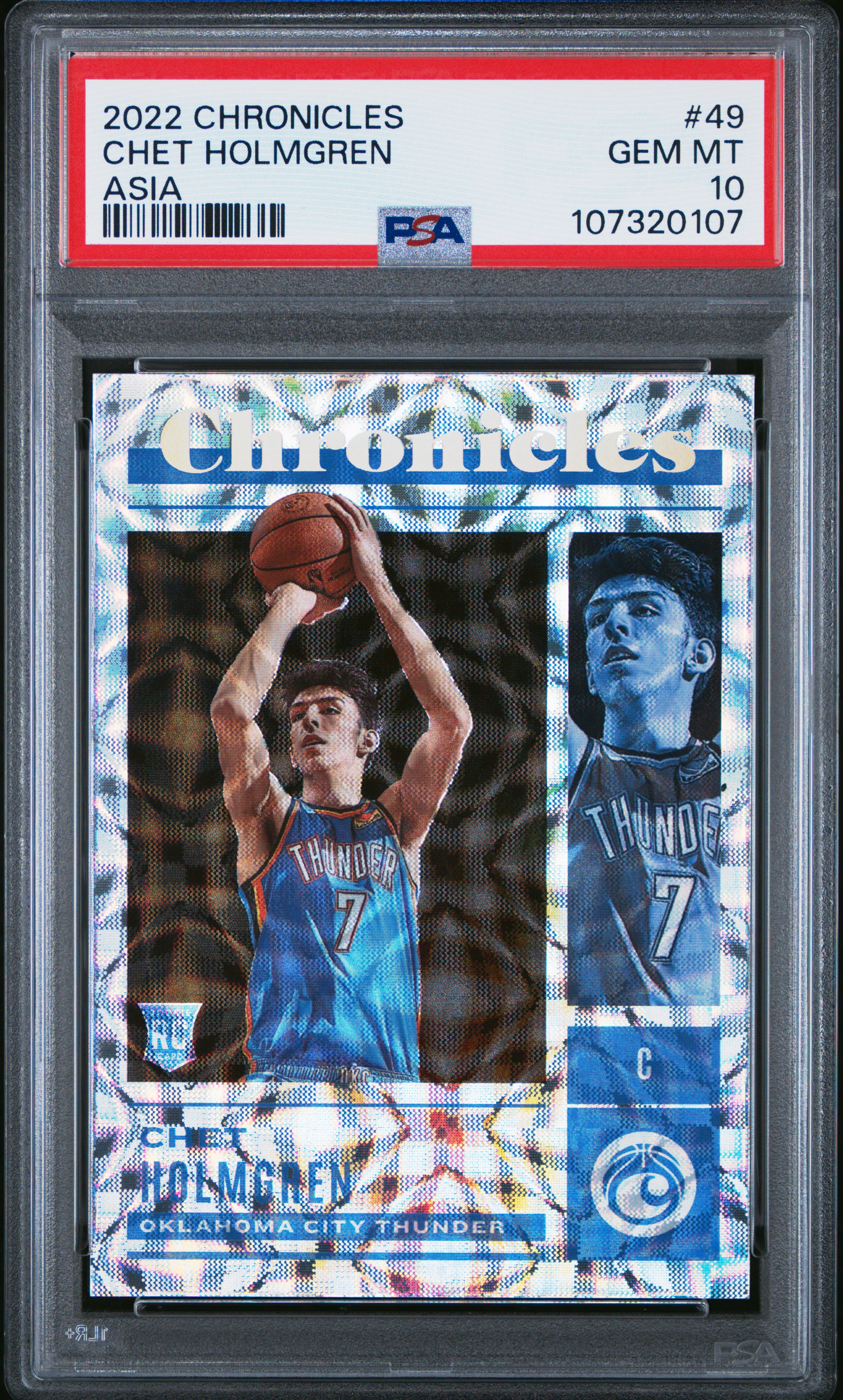 2022 Panini Chronicles Chet Holmgren #49 (Asia) Gem Mt 10 front