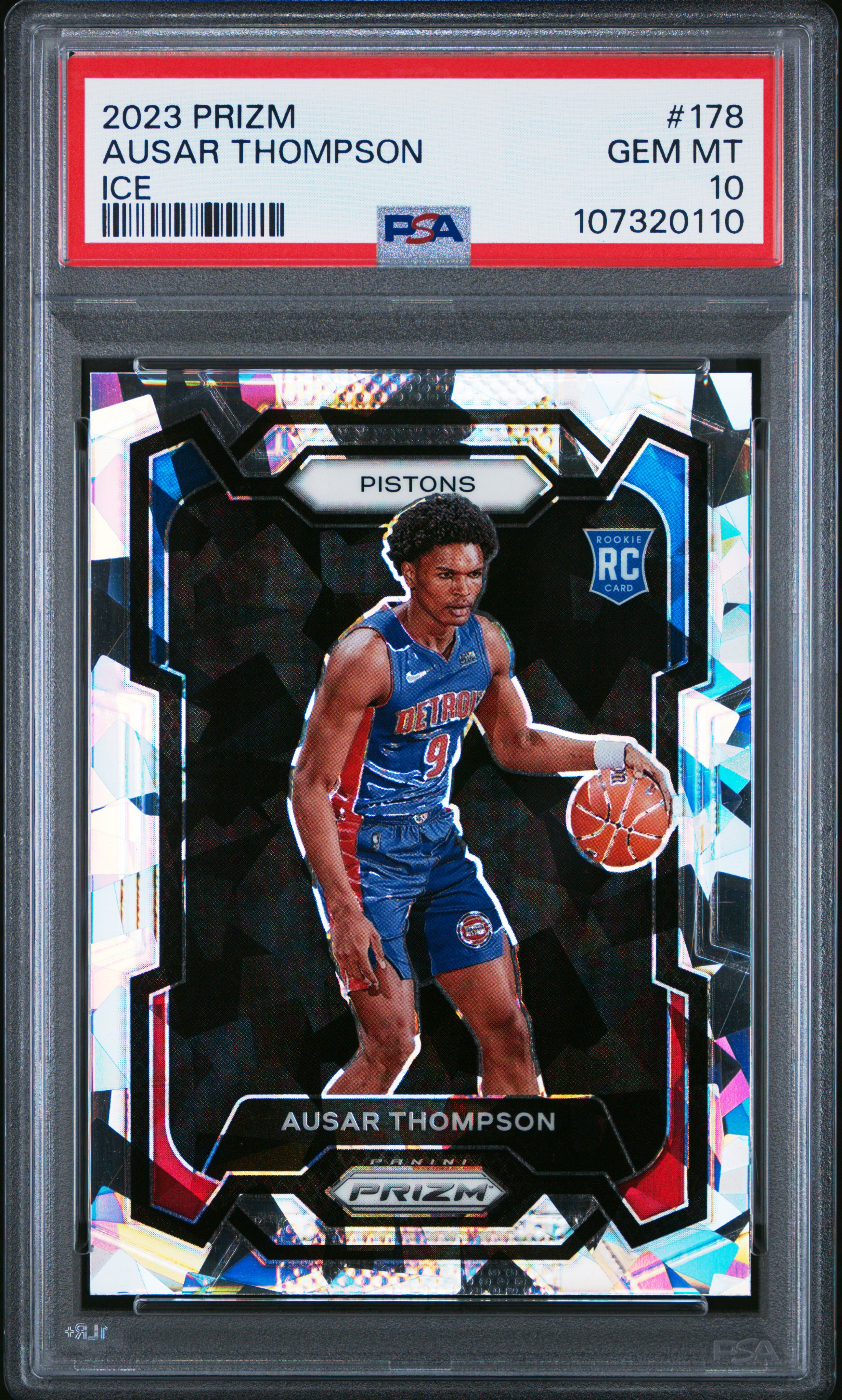 2023 Panini Prizm Ausar Thompson #178 (Ice) Gem Mt 10 front