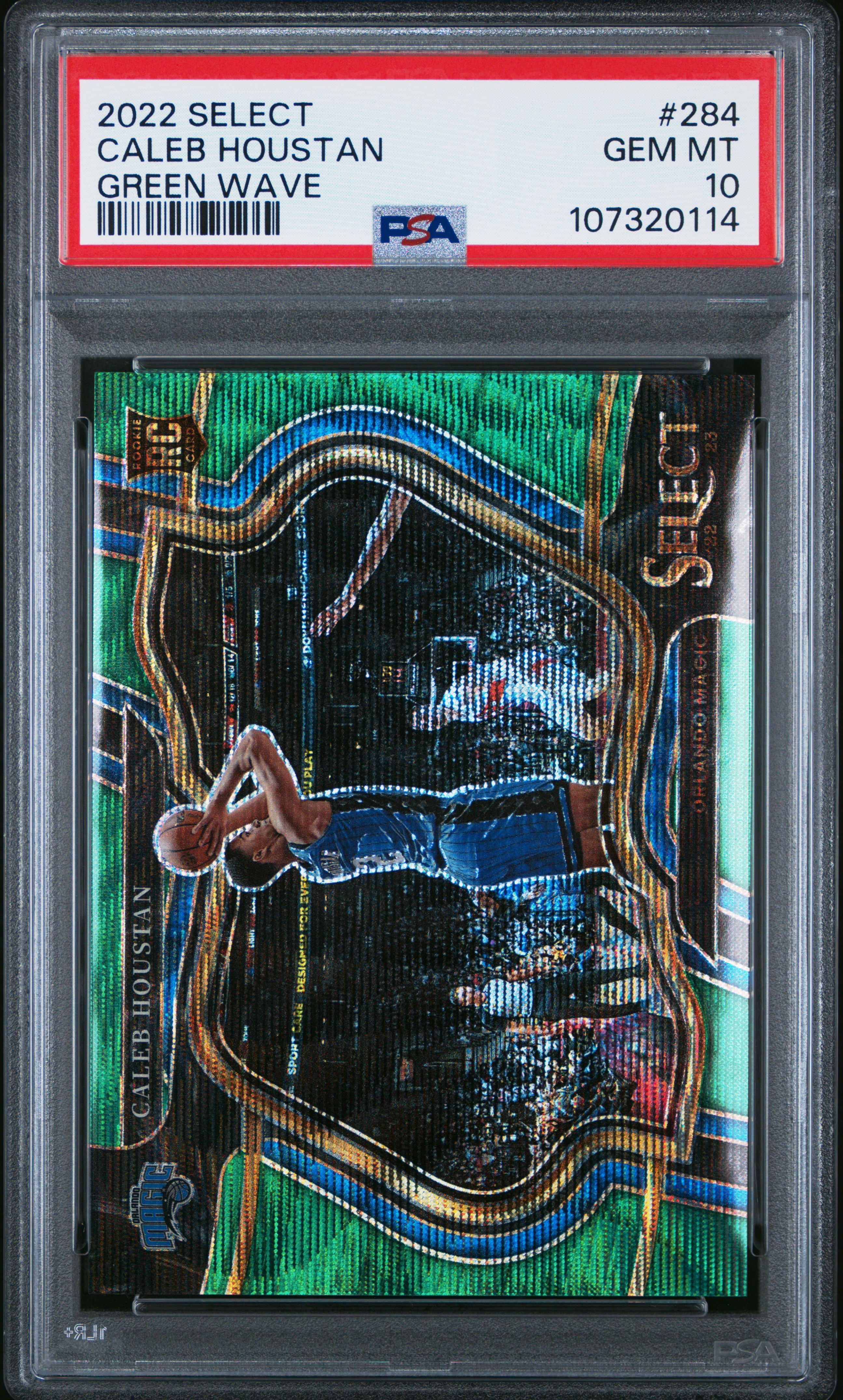 2022 Panini Select Caleb Houstan #284 (Green Wave) Gem Mt 10 front