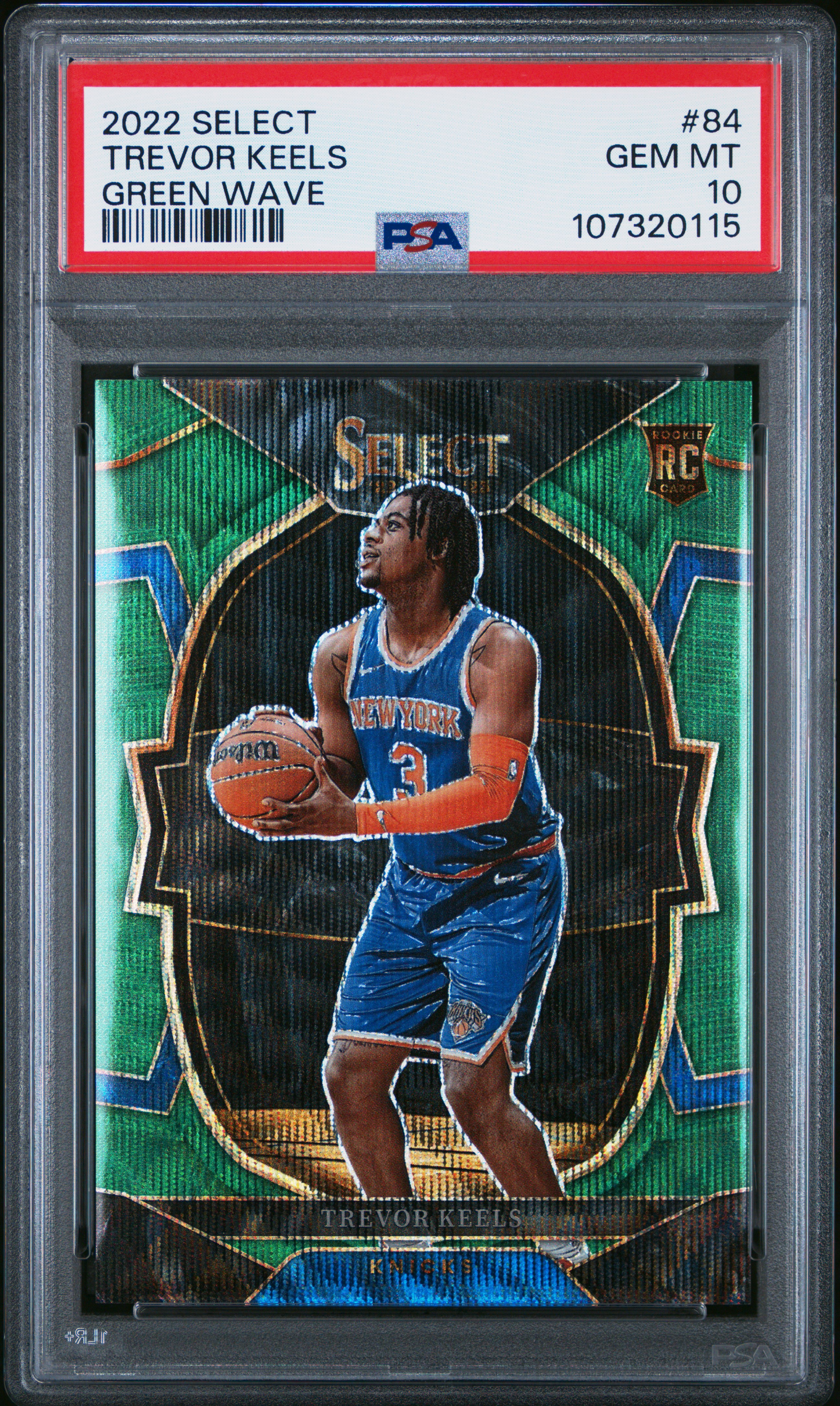 2022 Panini Select Trevor Keels #84 (Green Wave) Gem Mt 10 front