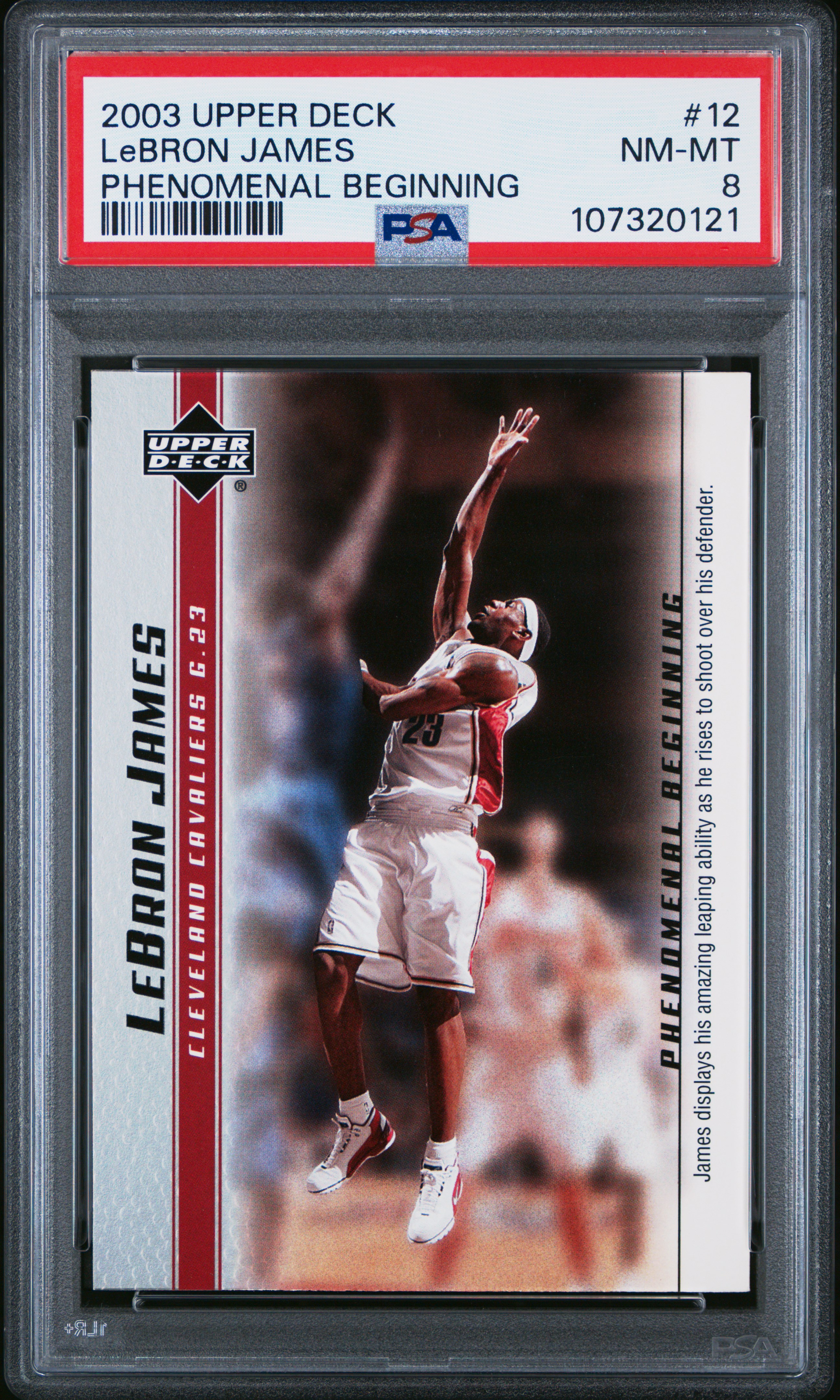 2003 Upper Deck Lebron James Phenomenal Beginnings Lebron James #12 (Phenomenal Beginning) Nm-Mt 8 front