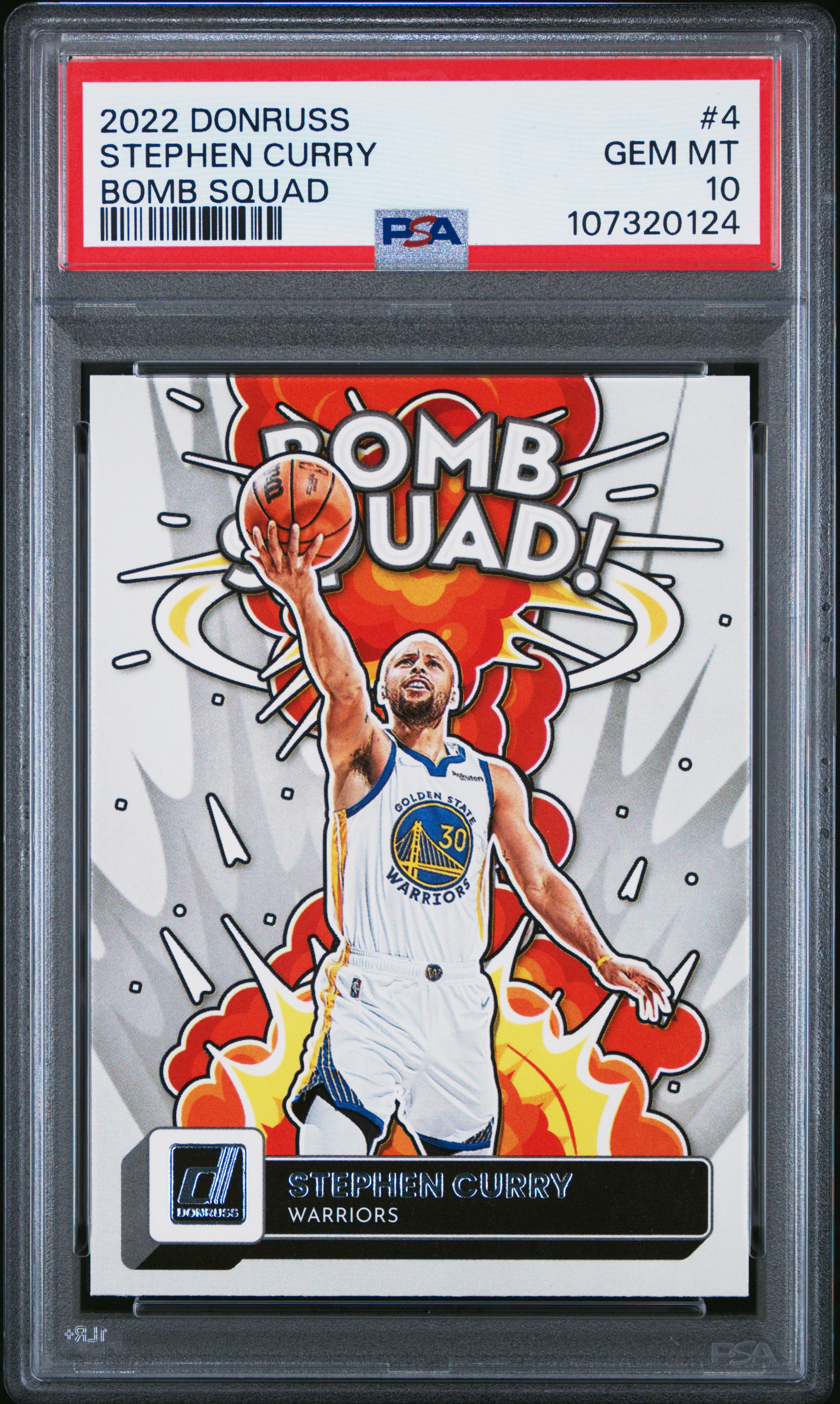 2022 Panini Donruss Bomb Squad Stephen Curry #4 (Bomb Squad) Gem Mt 10 front