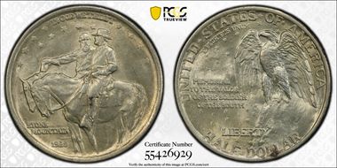 1925 50C Stone Mountain MS62