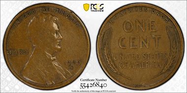 1909-S VDB 1C VF25BN