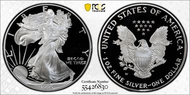 1995-W $1 Silver Eagle PR70DCAM