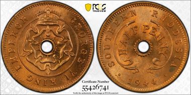 1944 1/2D MS66RD