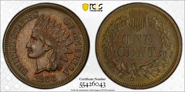 1866 1C AU58BN