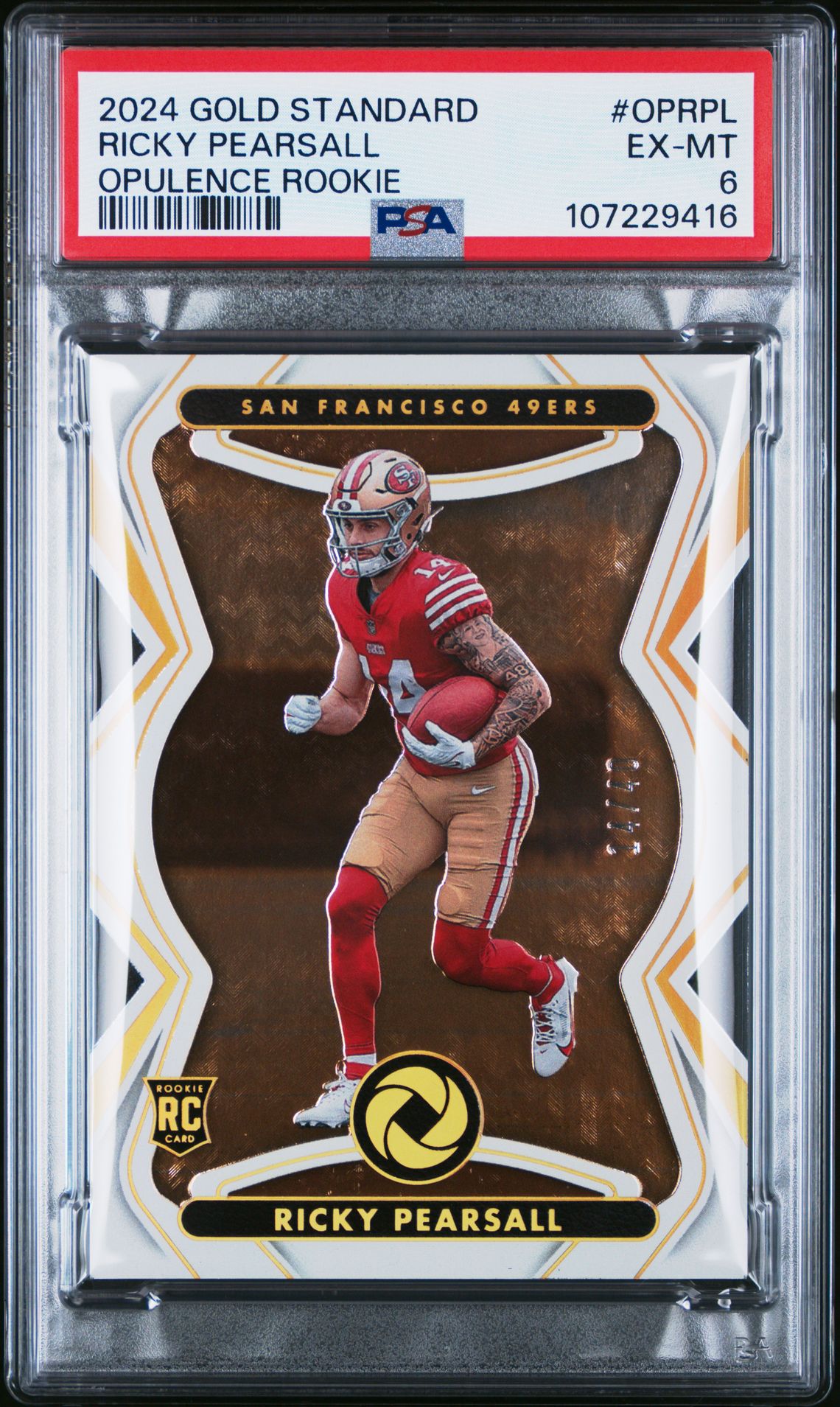2024 Panini PANINI GOLD STANDARD OPULENCE ROOKIE #OPRPL Ricky Pearsall front