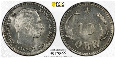 1875 CS 10 Øre MS65