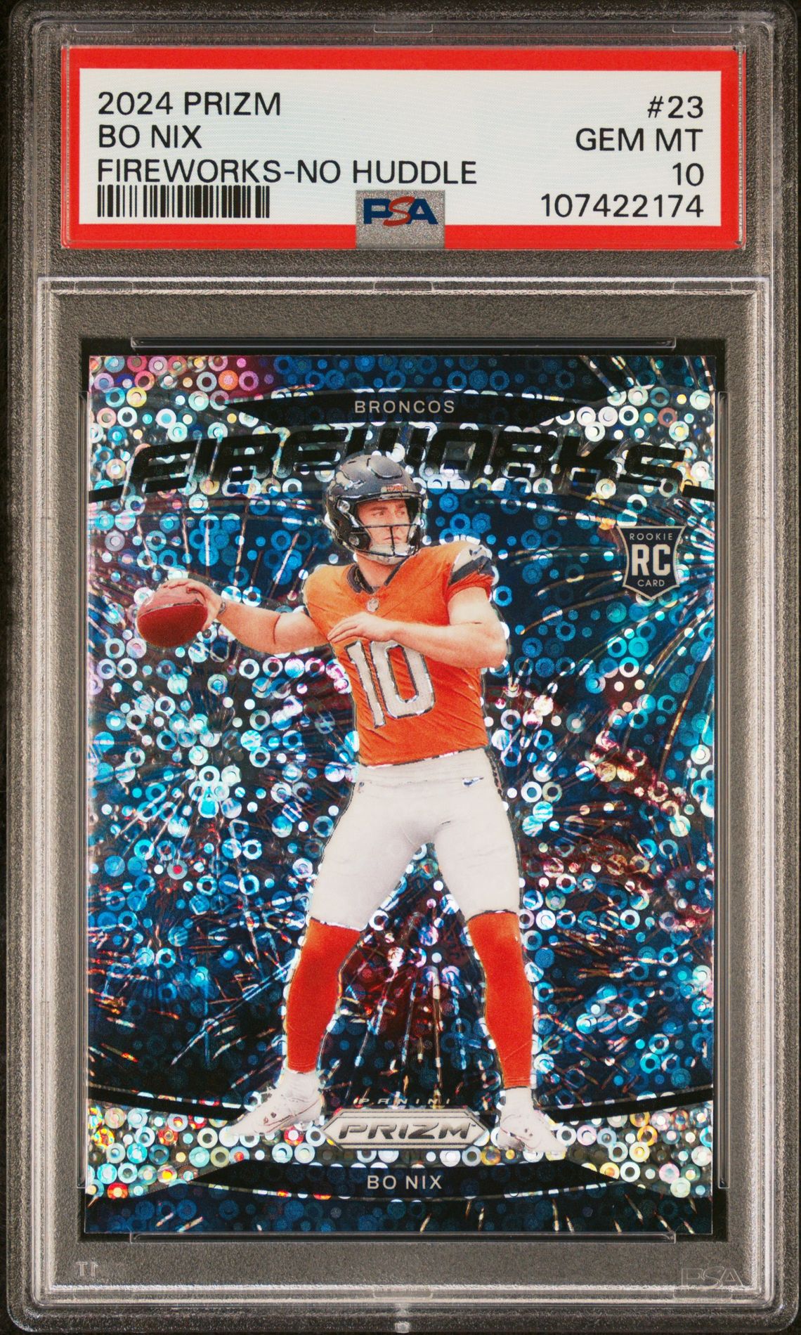 2024 Panini PANINI PRIZM FIREWORKS NO HUDDLE #23 Bo Nix front