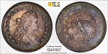 1796 $1 Small Date, Small Letters XF45+