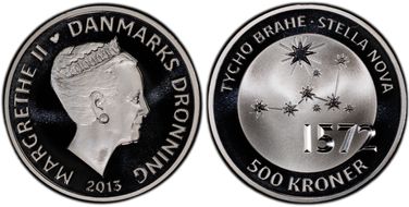 2013 500 Kr 1572 Tycho Brahe Stella Nova PR70DCAM