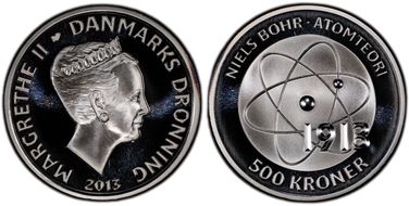 2013 500 Kr 1913 Niels Bohr Atomteori PR69DCAM