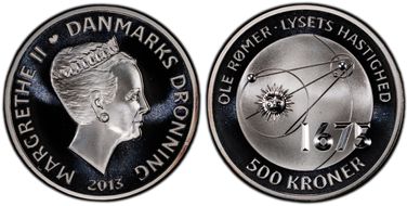 2013 500 Kr 1675 Ole Rømer The Speed of Light PR69DCAM