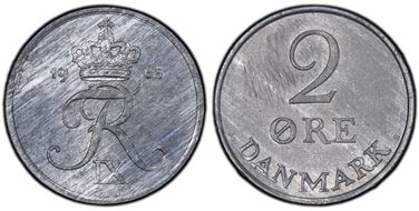 1965-C S 2 Øre KM-840.2 Zinc MS64