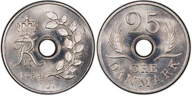 1968-CS 25 Øre MS66