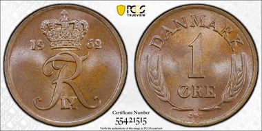 1962 CS Øre KM-846 Bronze MS66BN