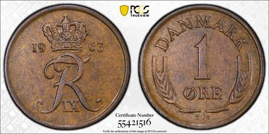 1963 CS Øre KM-846 Bronze MS65BN