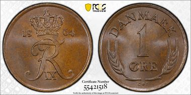 1964 CS Øre KM-846 Bronze MS66BN