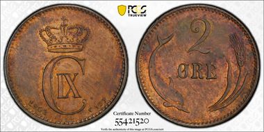 1902 VBP 2 Øre MS62RB