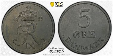 1953 N; S 5 Øre MS63