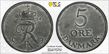 1954 N; S 5 Øre MS61