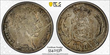 1875 HC CS Krone KM-797.1  Ag MS62