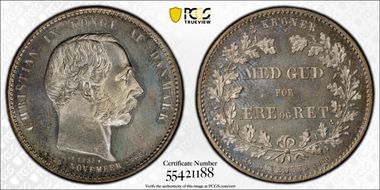 1888 HC CS 2 Kr 25th Ann. of Reign MS66