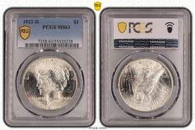 1922-D $1 MS63
