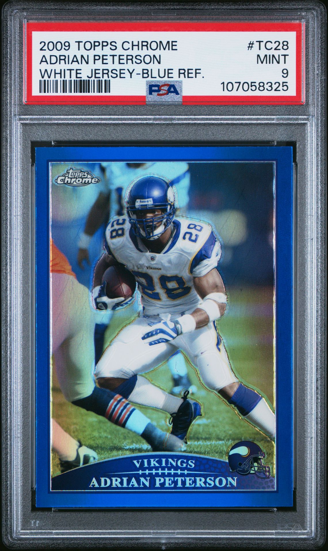 2009 Topps TOPPS CHROME Blue Refractor #TC28 Adrian Peterson front