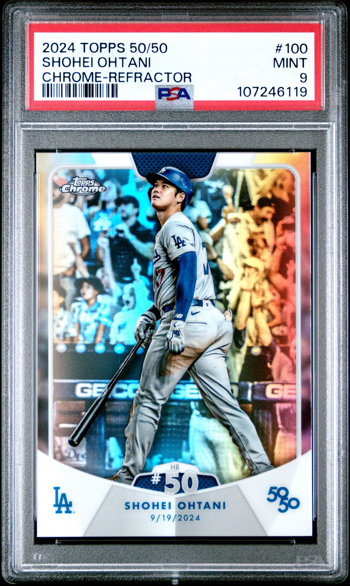 2024 Topps TOPPS 50/50 SHOHEI OHTANI Refractor #100 Shohei Ohtani front