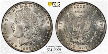 1886 $1 MS64