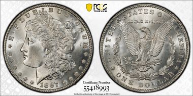 1887 $1 MS65