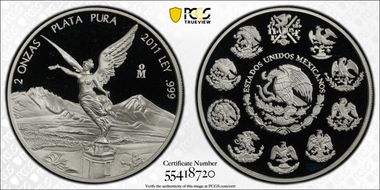 2011-Mo 2 Onza Libertad Ag PR69DCAM