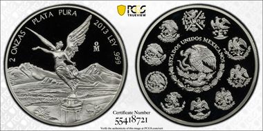 2013-Mo 2 Onza Libertad Ag PR69DCAM