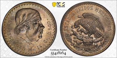 1948-Mo Peso KM-456 MS65