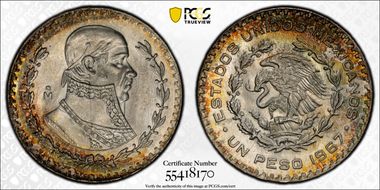 1967-Mo Peso KM-459 MS67