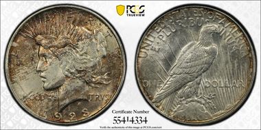 1923-D $1 AU58