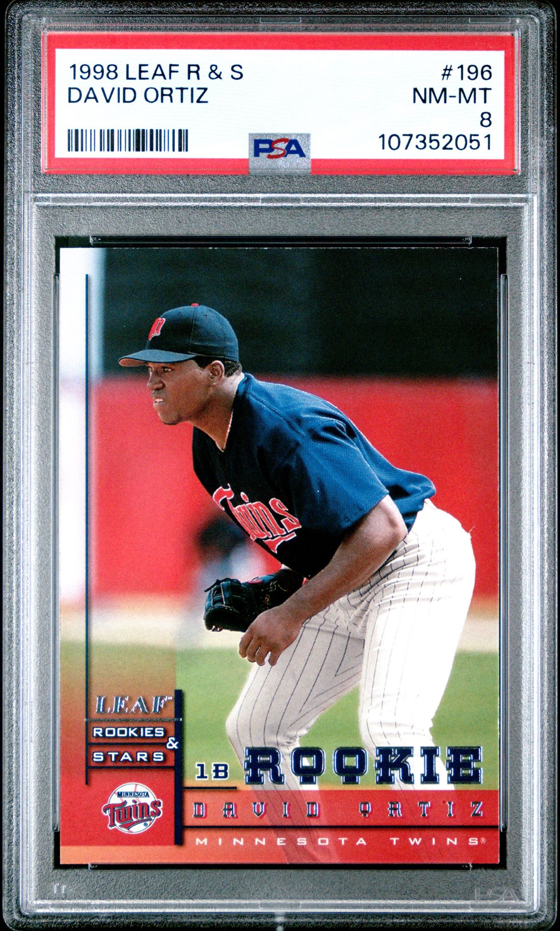 1998 Leaf LEAF ROOKIES & STARS #196 David Ortiz front