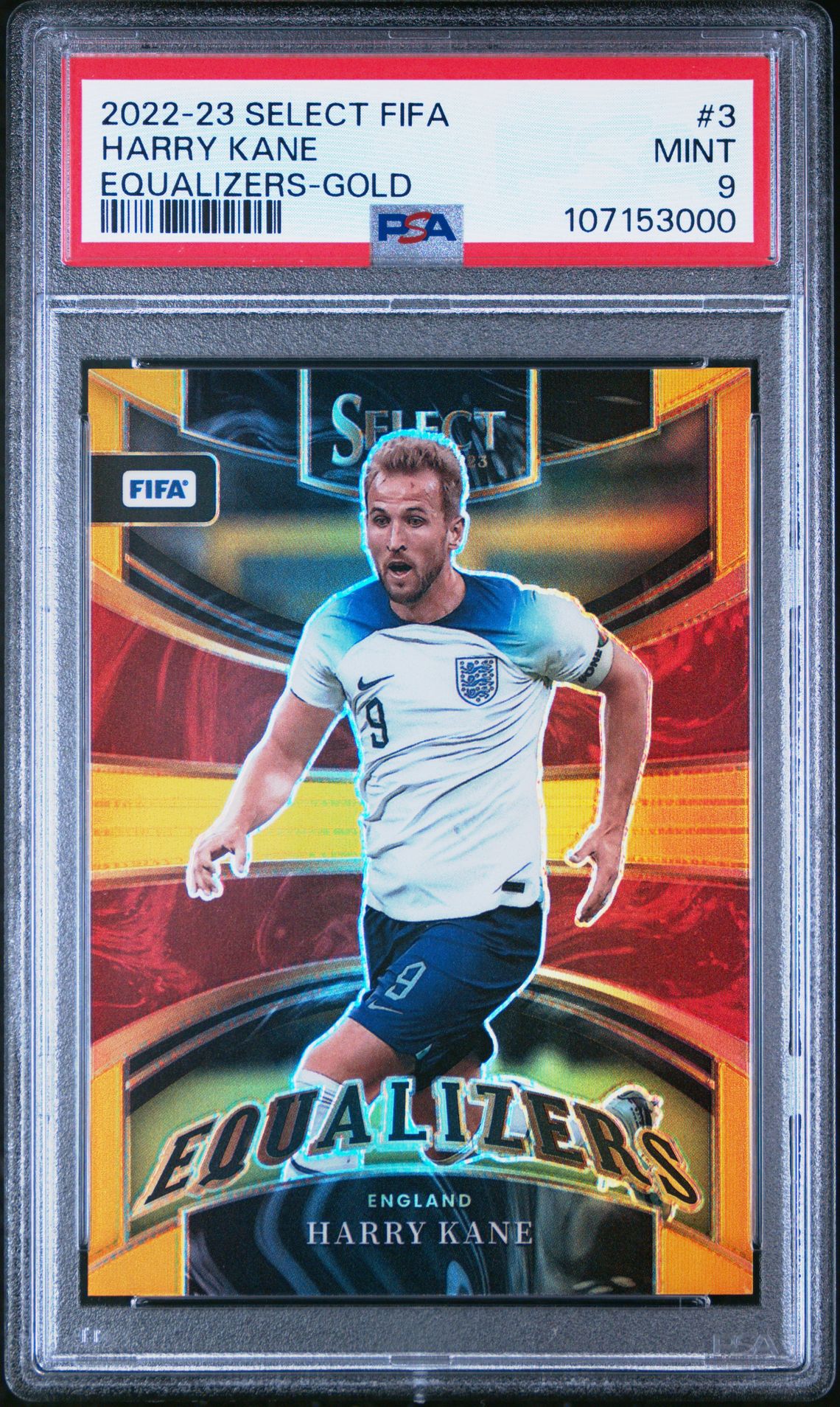 2022 Panini PANINI SELECT FIFA EQUALIZERS GOLD #3 Harry Kane front
