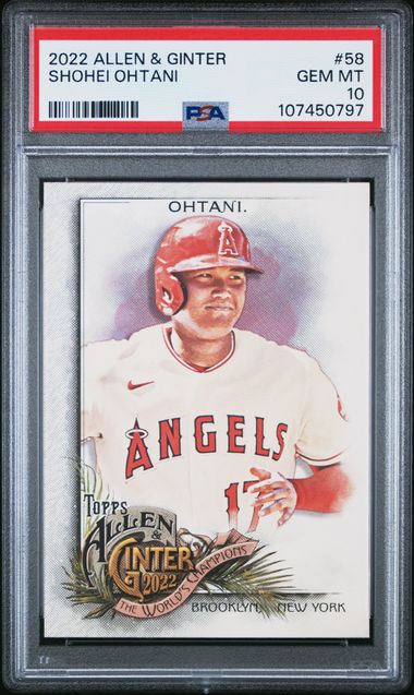 2022 Topps Allen & Ginter Shohei Ohtani #58 Gem Mt 10 front