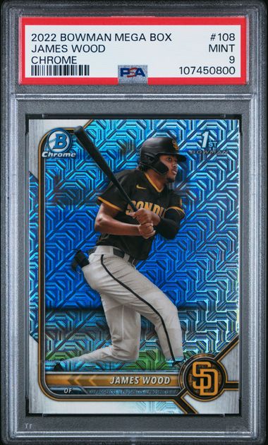 2022 Bowman Mega Box Chrome James Wood #108 (Chrome) Mint 9 front