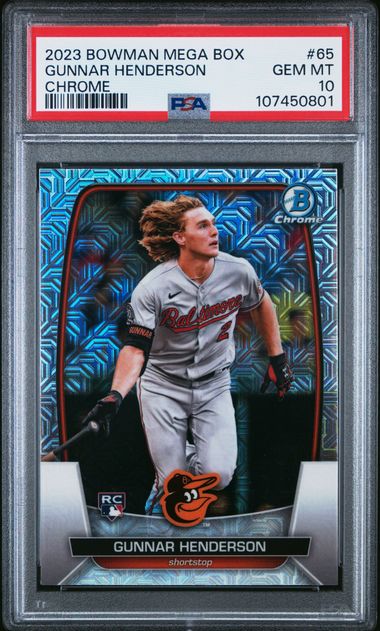 2023 Bowman Mega Box Chrome Gunnar Henderson #65 (Chrome) Gem Mt 10 front