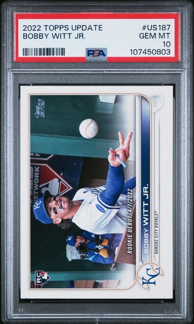 2022 Topps Update Bobby Witt Jr. #Us187 Gem Mt 10 front