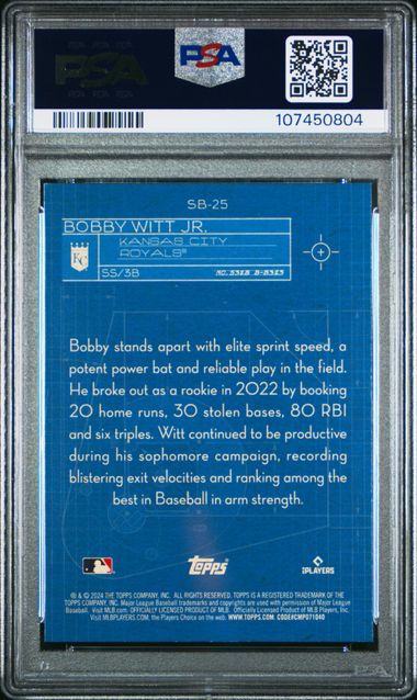 2024 Topps Superstar Blueprint Bobby Witt Jr. #Sb25 Mint 9 back