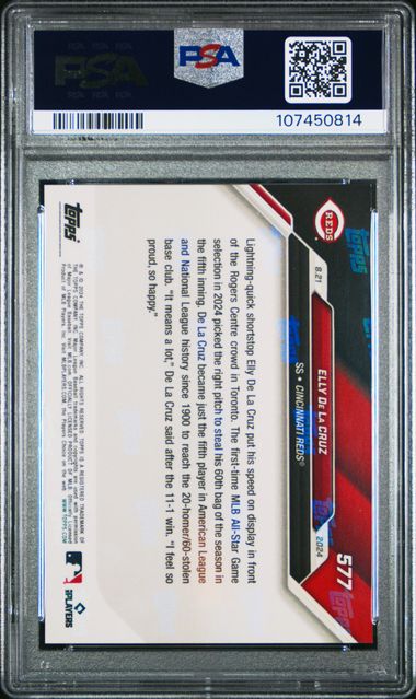 2024 Topps Now Elly De La Cruz #577 Mint 9 back